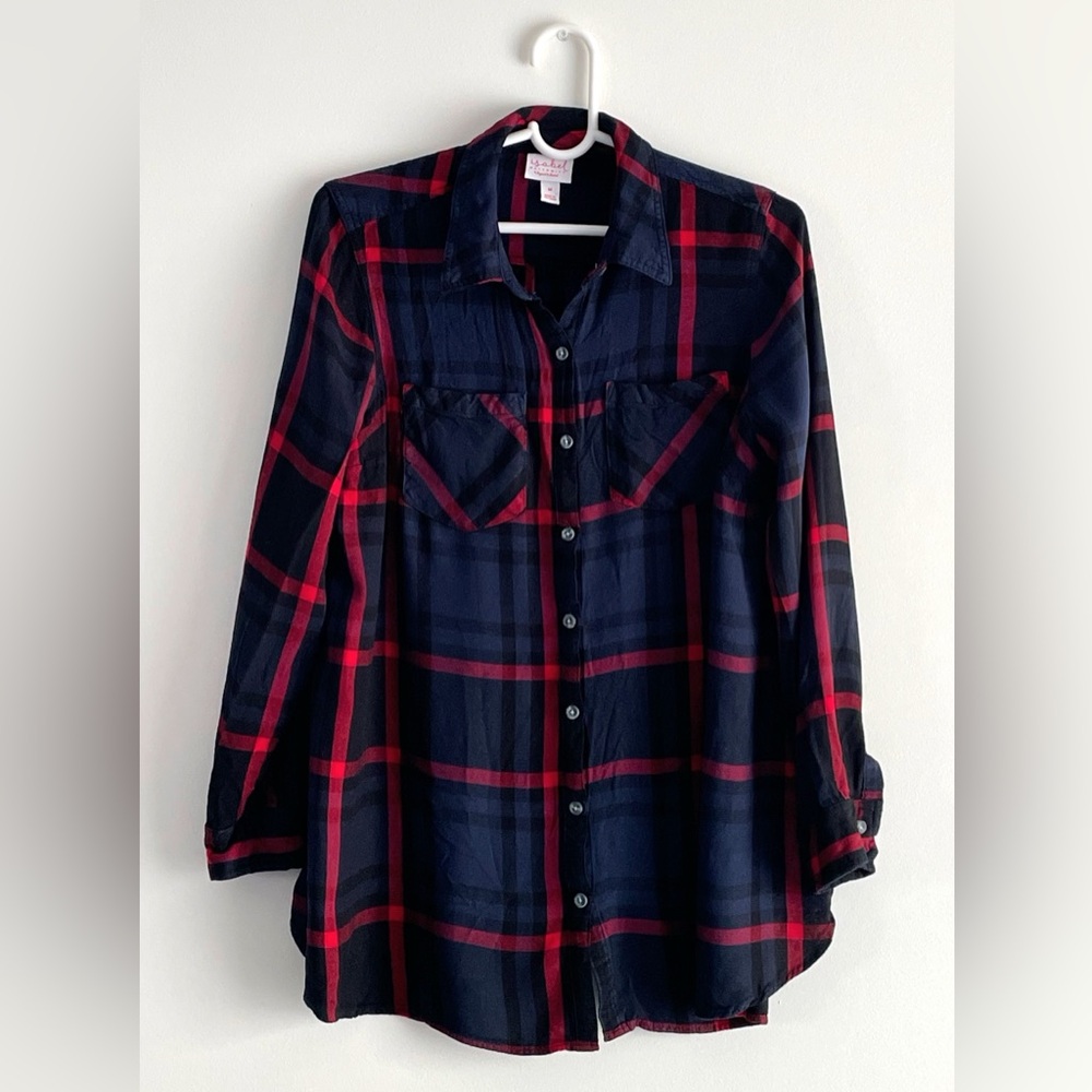Isabel Maternity Plaid Shirt Size M